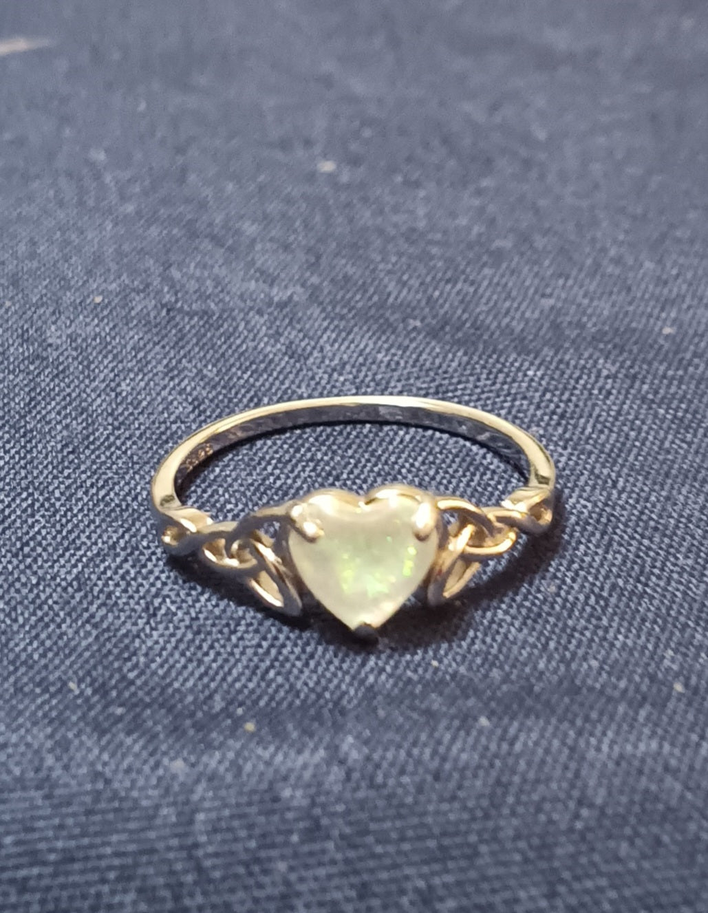 Sterling silver and opal ring